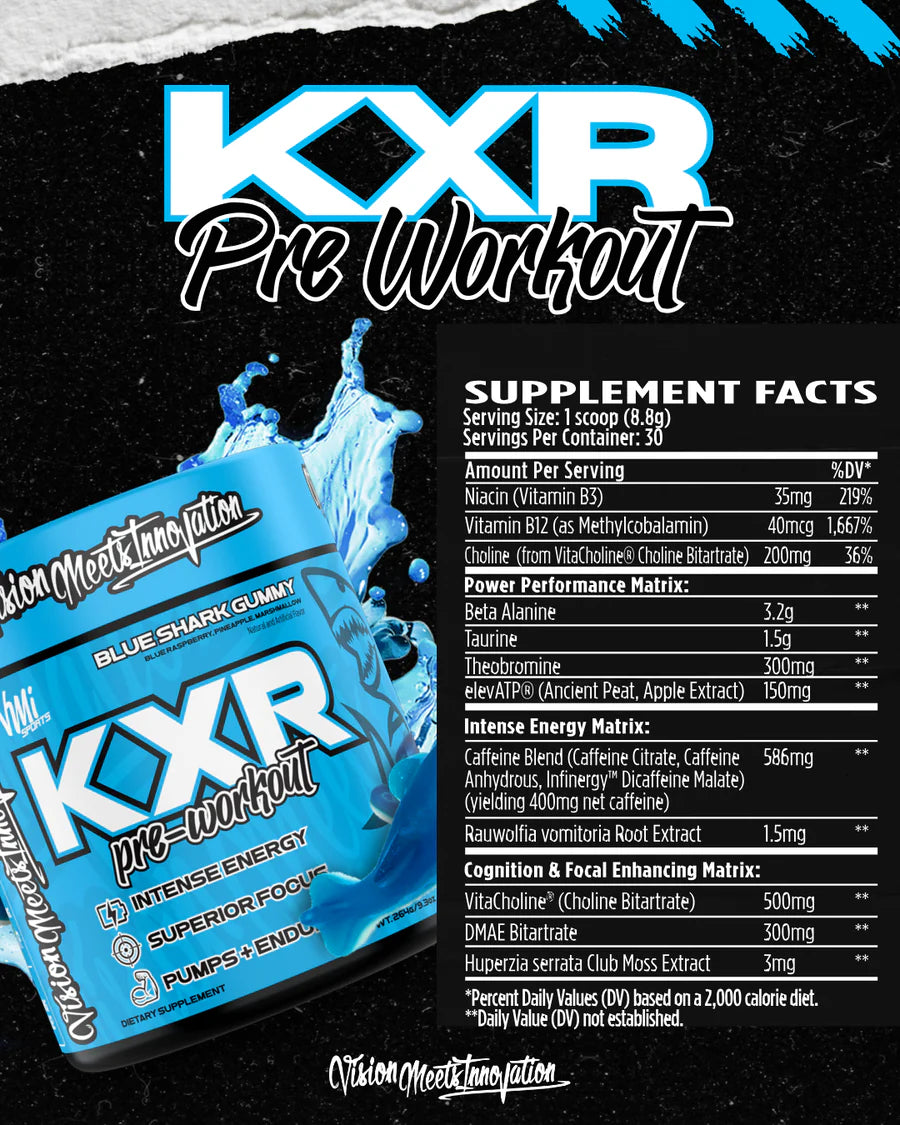 KXR PRE WORKOUT BLUE RASPBERRY