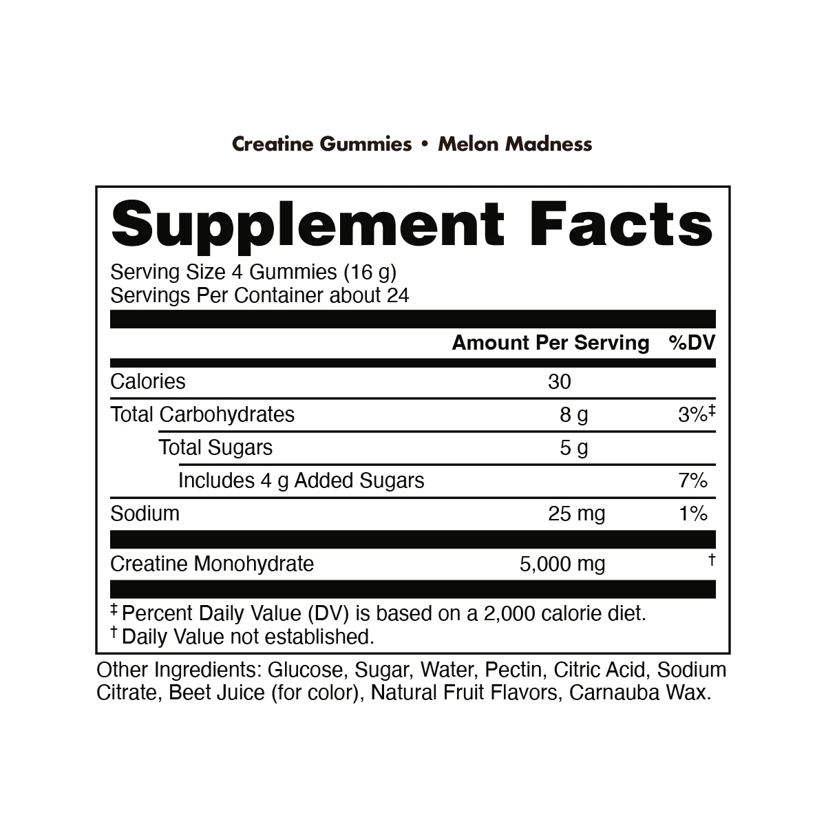 CREATINE GUMMY BUCKS MELON MADNESS