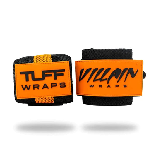 16" Villain Wrist Wraps - Black & Orange