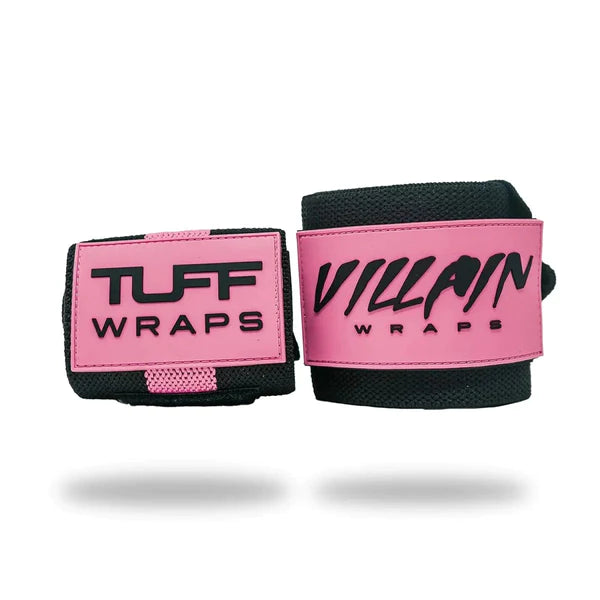 16" Villain Wrist Wraps - Black & Pink - Breast Cancer