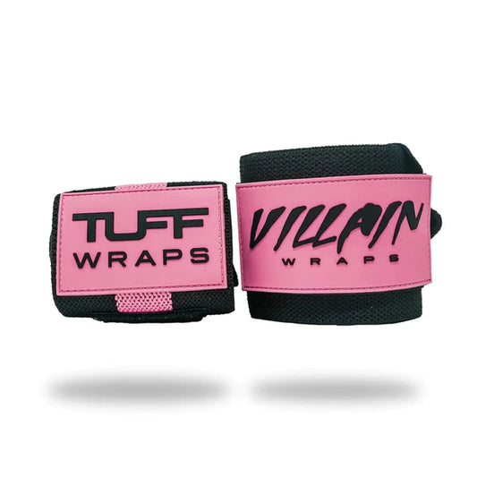16" Villain Wrist Wraps - Black & Pink - Breast Cancer