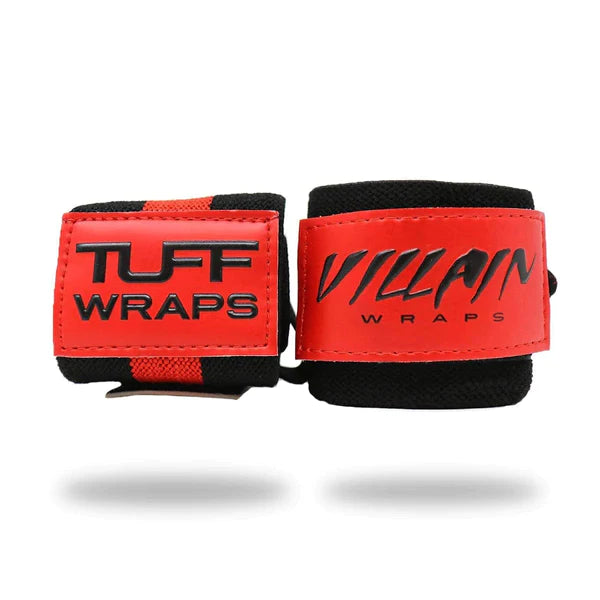 16" Villain Wrist Wraps - Black & Red
