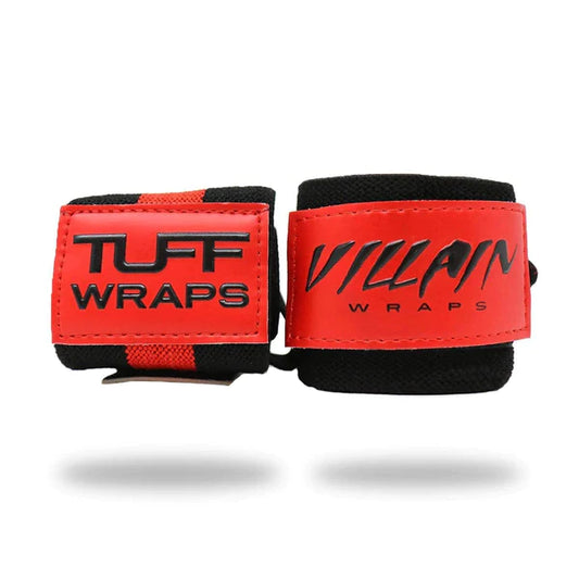 16" Villain Wrist Wraps - Black & Red