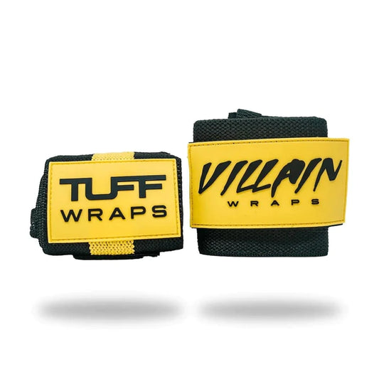 16" Villain Wrist Wraps - Black & Yellow
