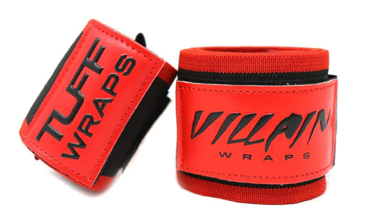 16" Villain "STIFF" Wrist Wraps - Red & Black