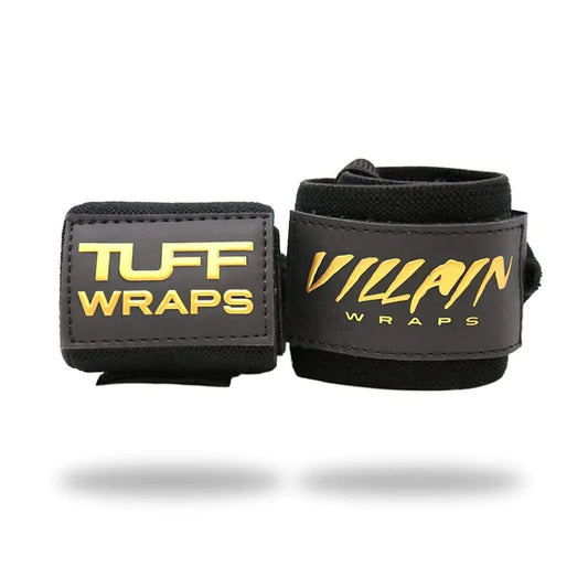 16" Villain Wrist Wraps - Black & Gold