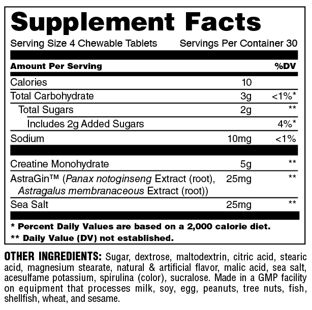 ANIMAL CREATINE CHEWS SOUR APPLE