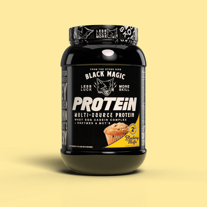 BLACK MAGIC PROTEIN BLUEBERRY MUFFIN