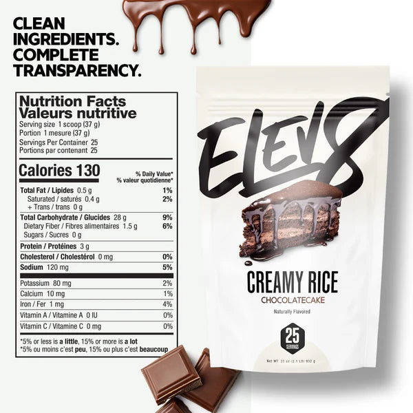 ELEV 8 CREAMY RICE CHOCOLATE CAKE