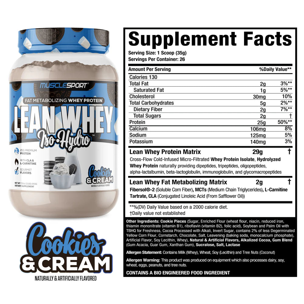 LEAN WHEY ISO-HYDRO COOKIES & CREAM