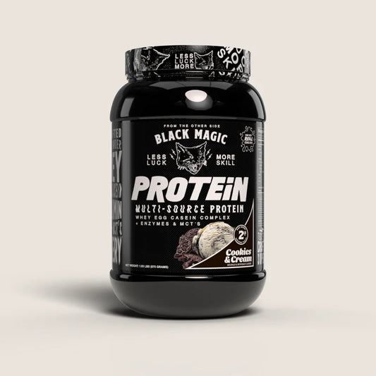 BLACK MAGIC PROTEIN COOKIES AND CREAM
