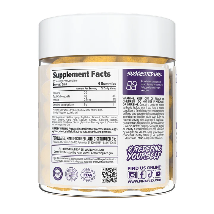 FINAFLEX CREATINE GUMMIES LEMON BURST
