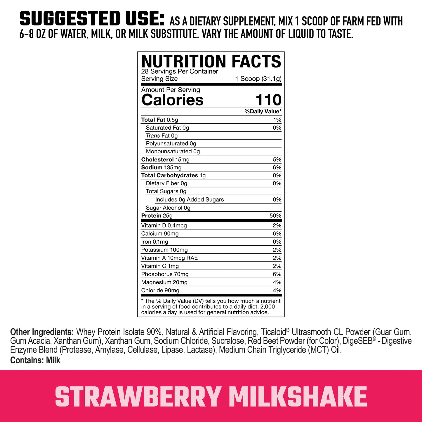 FARM FED STRAWBERRY MILKSHAKE