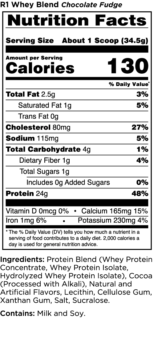 RULE 1 WHEY CHOCOLATE HAZELNUT