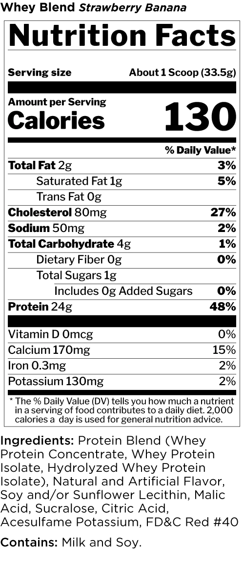 RULE 1 WHEY STRAWBERRY BANANA