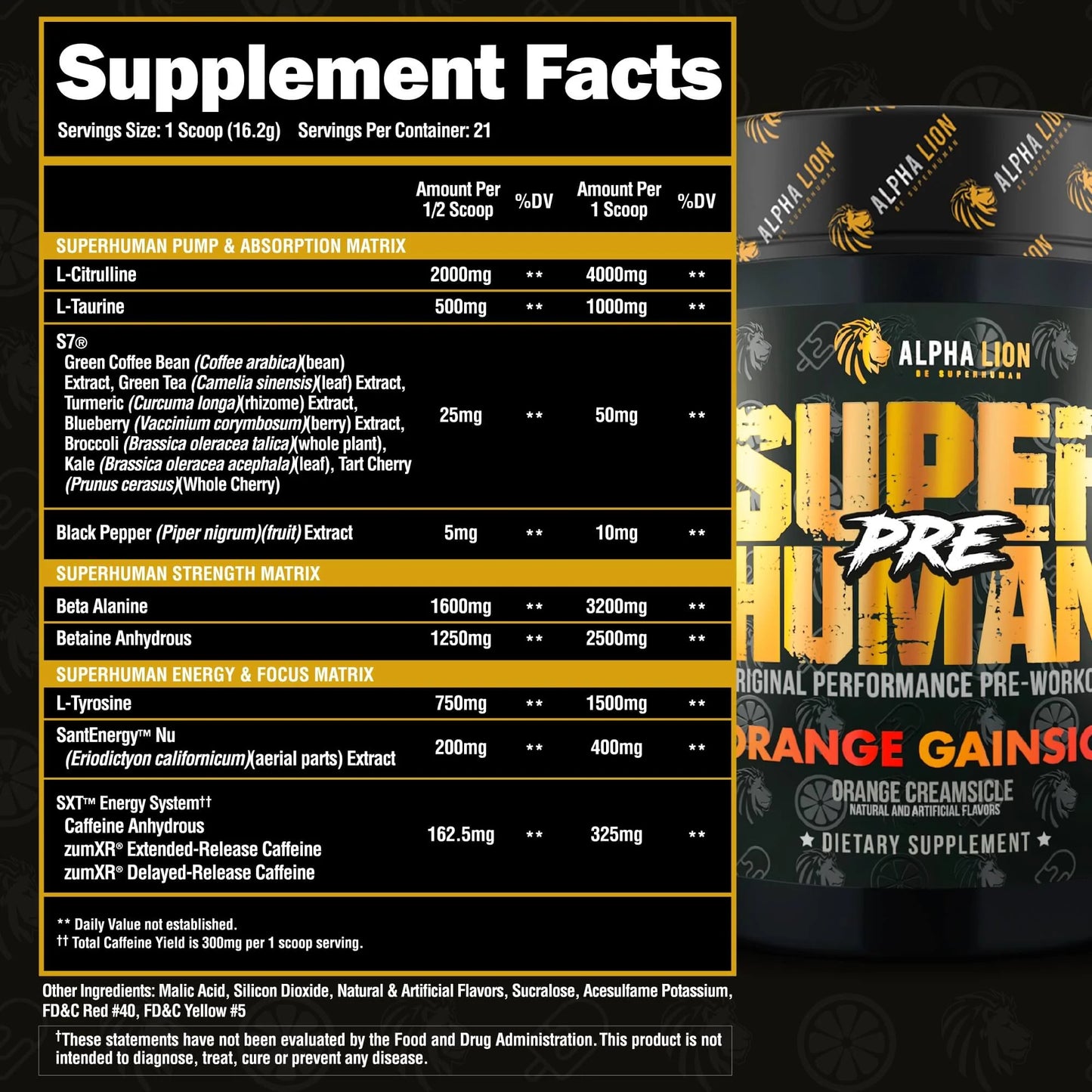 SUPER HUMAN PRE ORANGE GAINSICLE