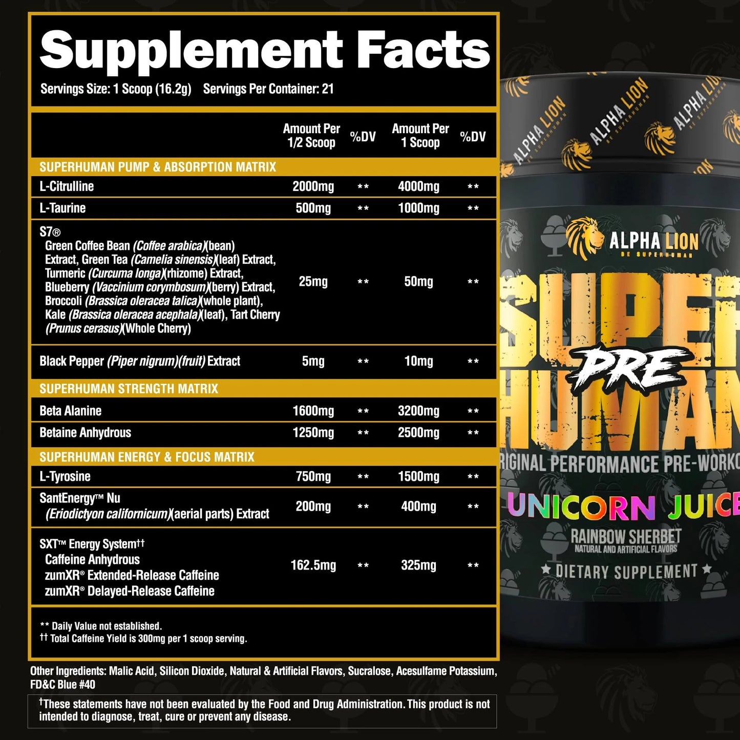 SUPER HUMAN PRE UNICORN JUICE