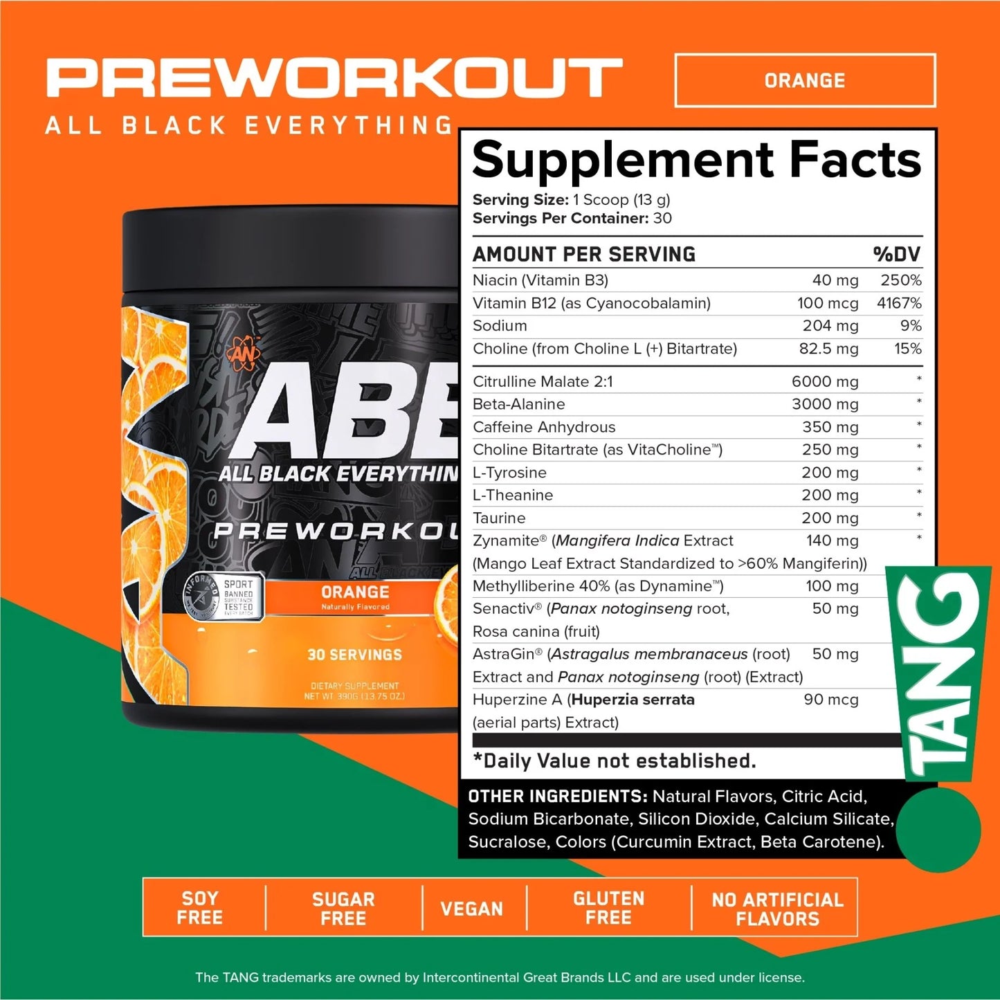 ABE ULTIMATE PRE-WORKOUT ORANGE TANG