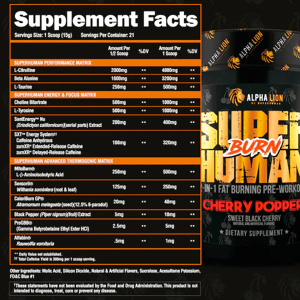 SUPER HUMAN BURN CHERRY POPPER