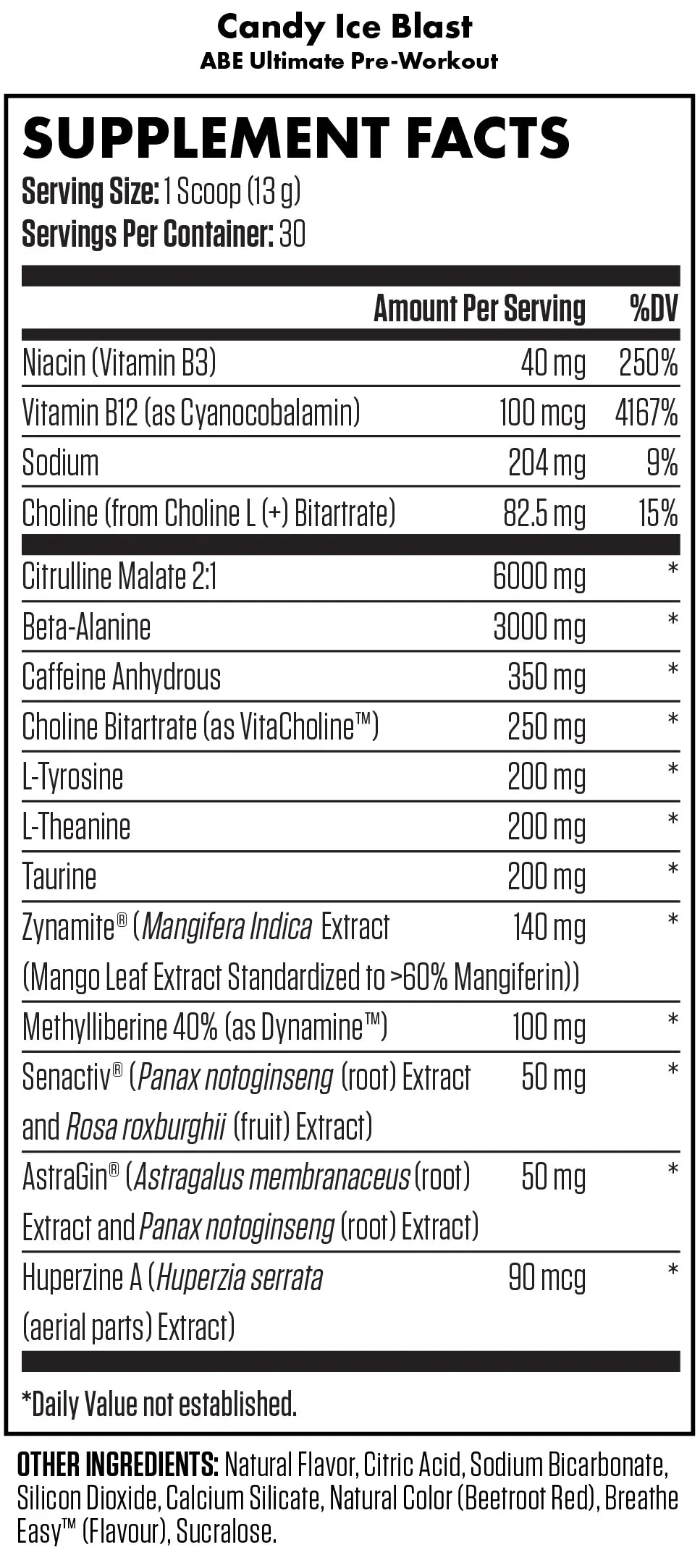 ABE ULTIMATE PRE-WORKOUT CANDY ICE BLAST