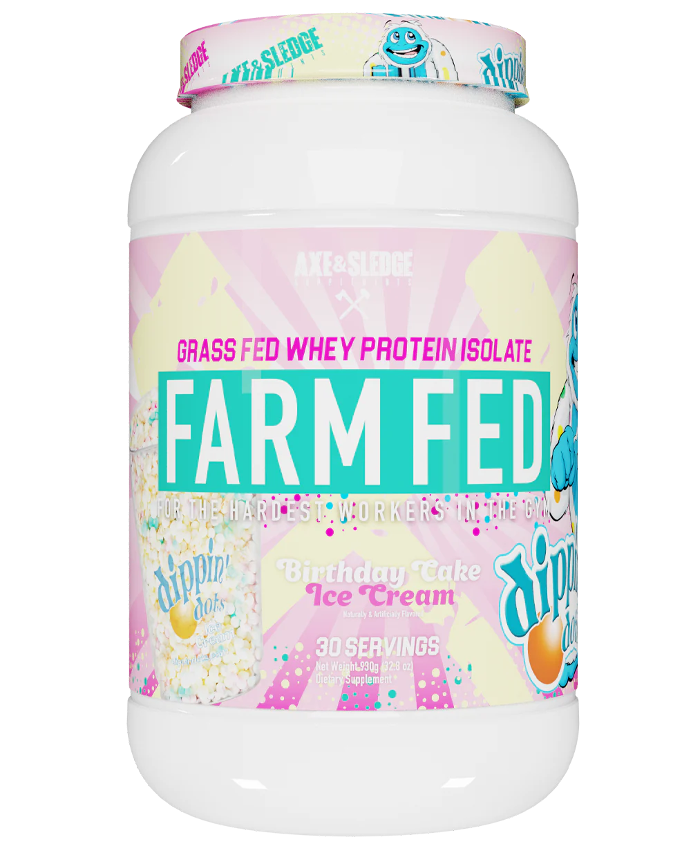 FARM FED DIPPIN' DOTS BIRTHDAY CAKE ICE CREAM