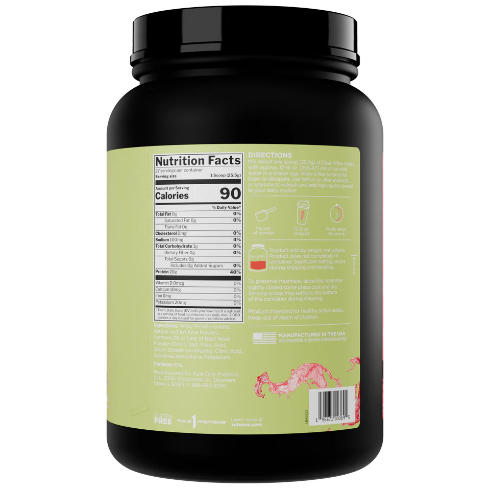 RULE1 CLEAR WHEY ISOLATE CHERRY LIMEADE
