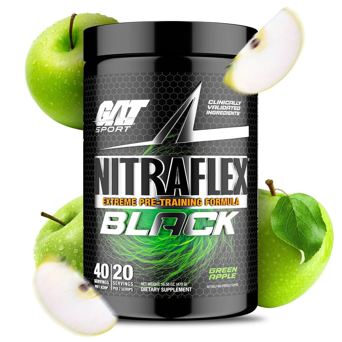 NITRAFLEX BLACK GREEN APPLE