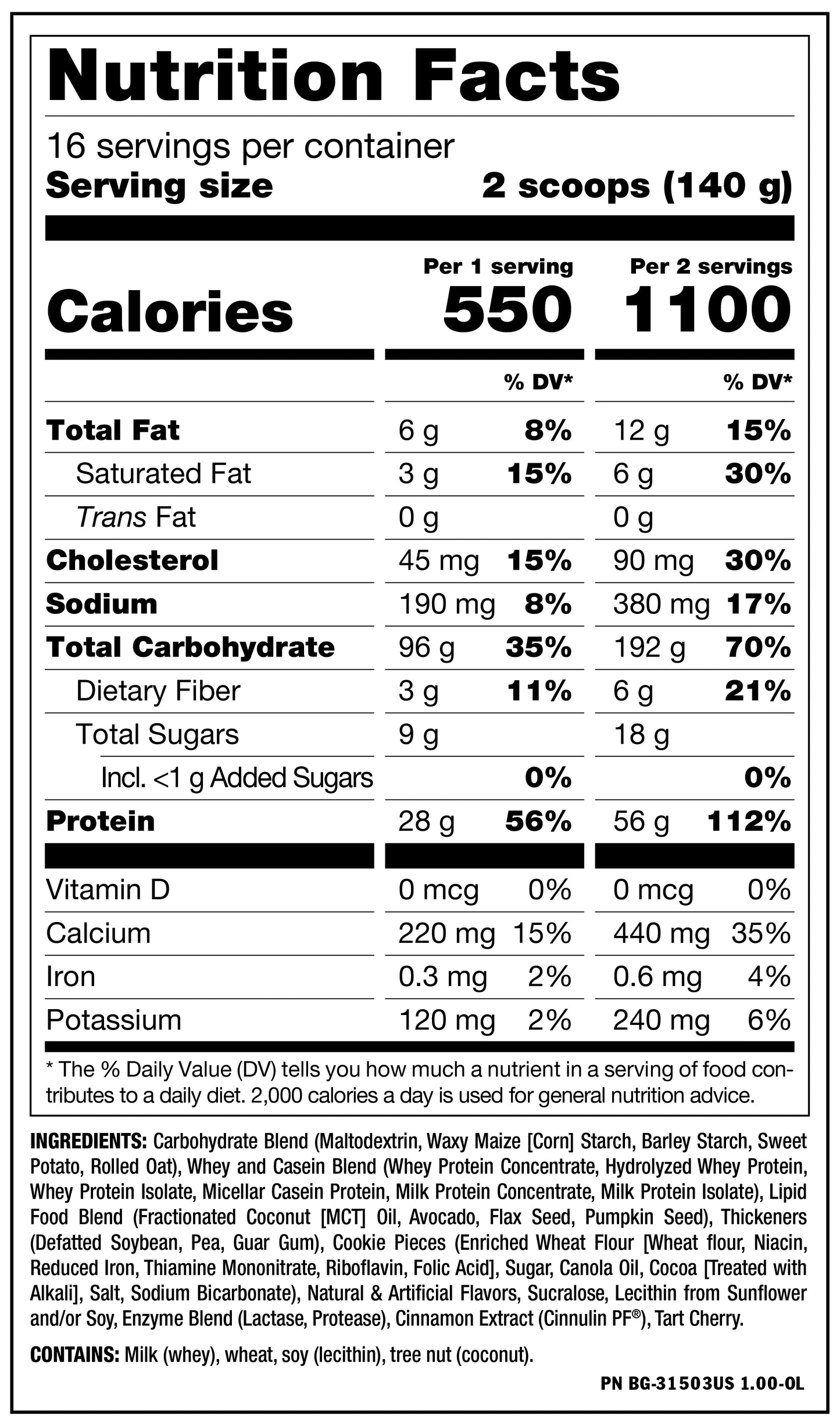 MASS 5LB COOKIES AND CREAM