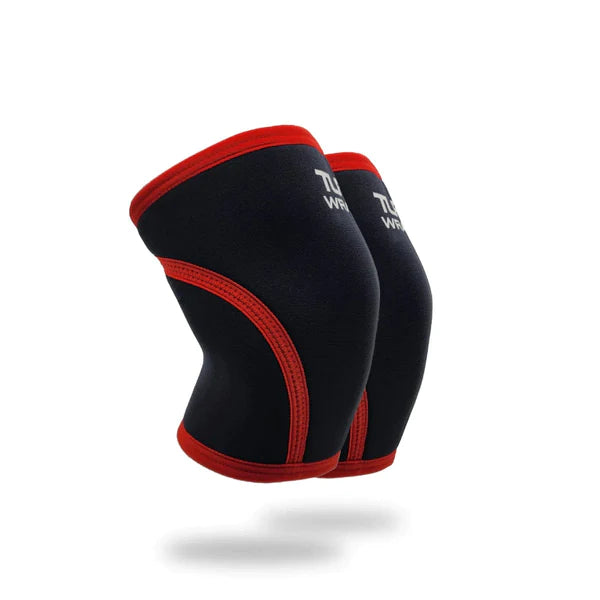 TUFF 7mm X-Training Knee Sleeves (Black/Red)