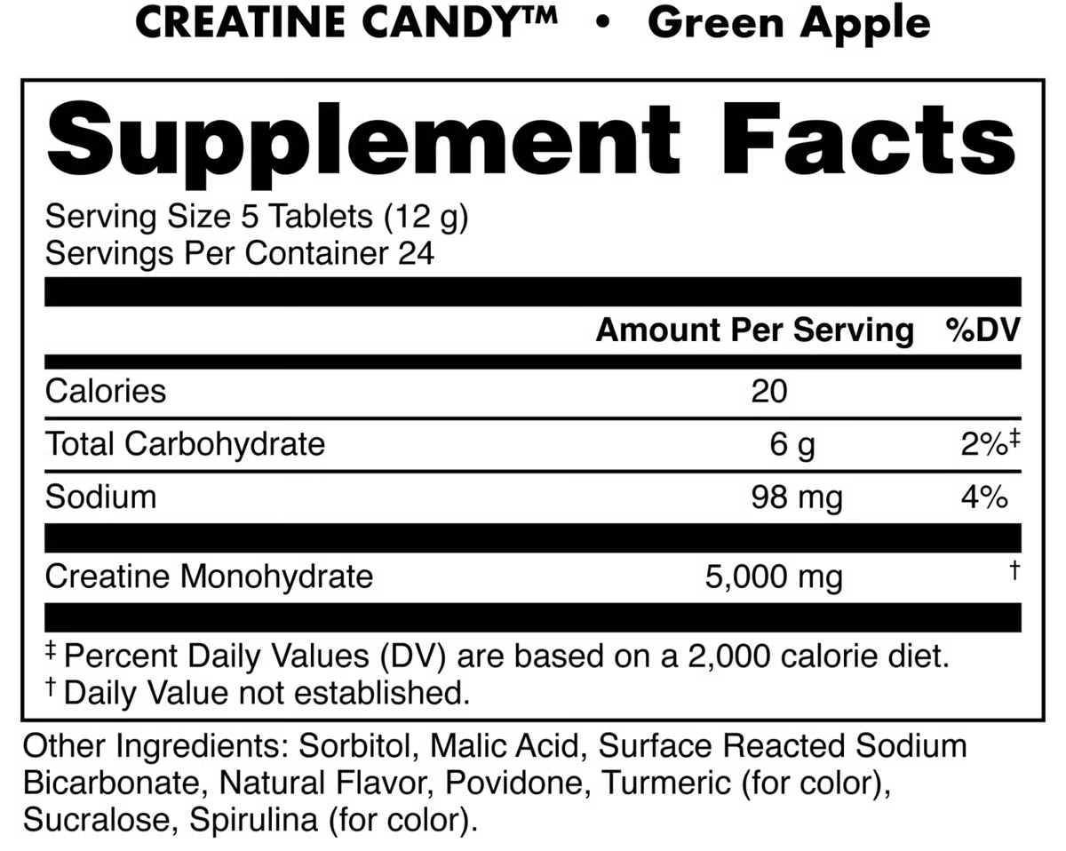 CREATINE CANDY GREEN APPLE