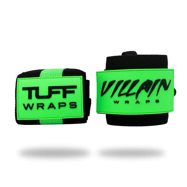 16" Villain Wrist Wraps - Black & Green