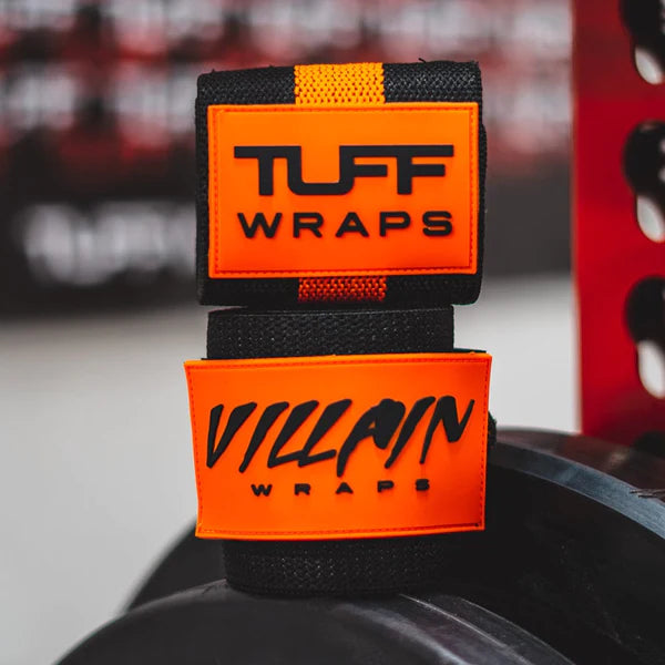 16" Villain Wrist Wraps - Black & Orange