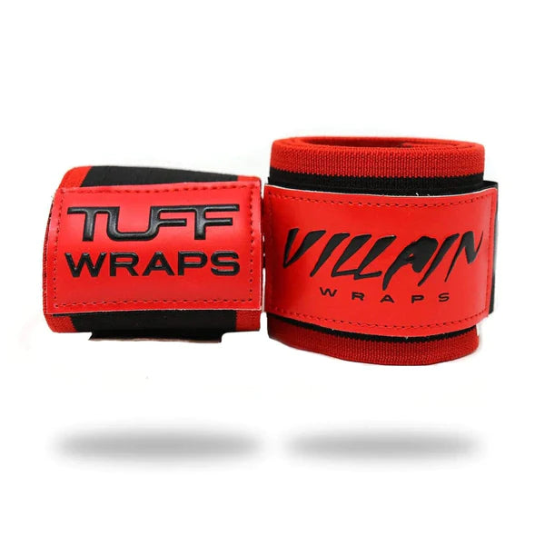 16" Villain "STIFF" Wrist Wraps - Red & Black