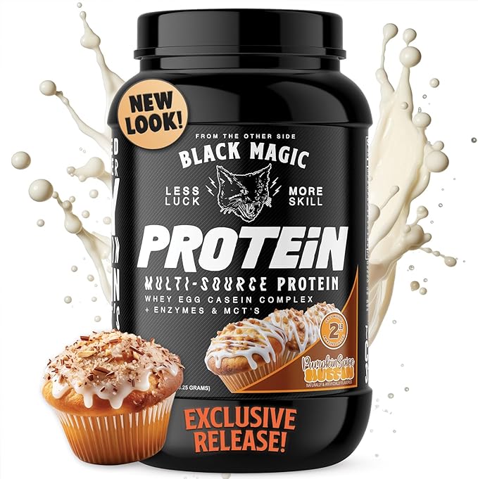 BLACK MAGIC PROTEIN PUMPKIN SPICE MUFFIN