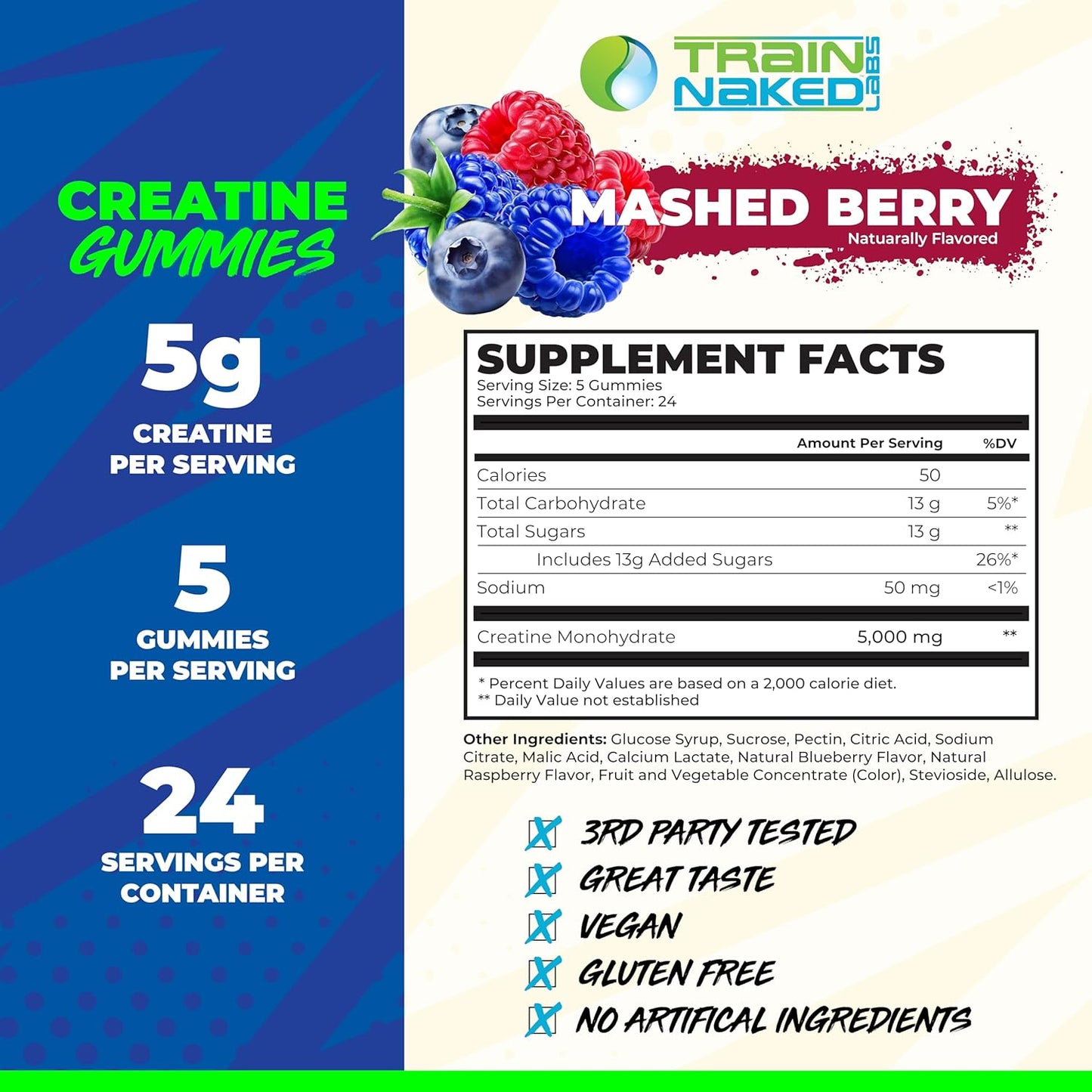 TNL CREATINE GUMMIES MASHED BERRY