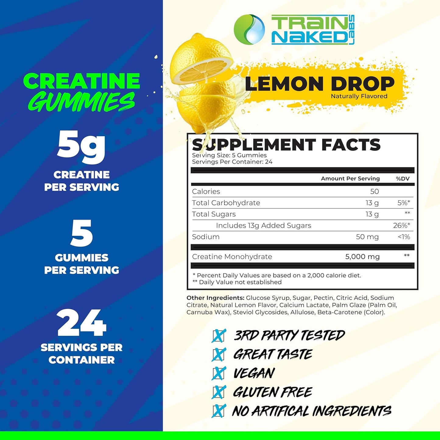 TNL CREATINE GUMMIES LEMON DROP