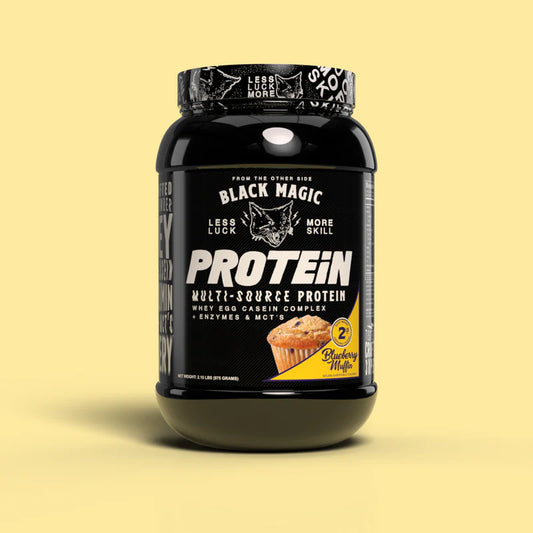 BLACK MAGIC PROTEIN BLUEBERRY MUFFIN