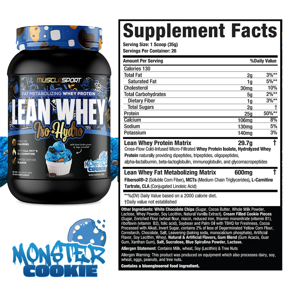 LEAN WHEY ISO HYDRO LIMITED EDITION MONSTER COOKIE