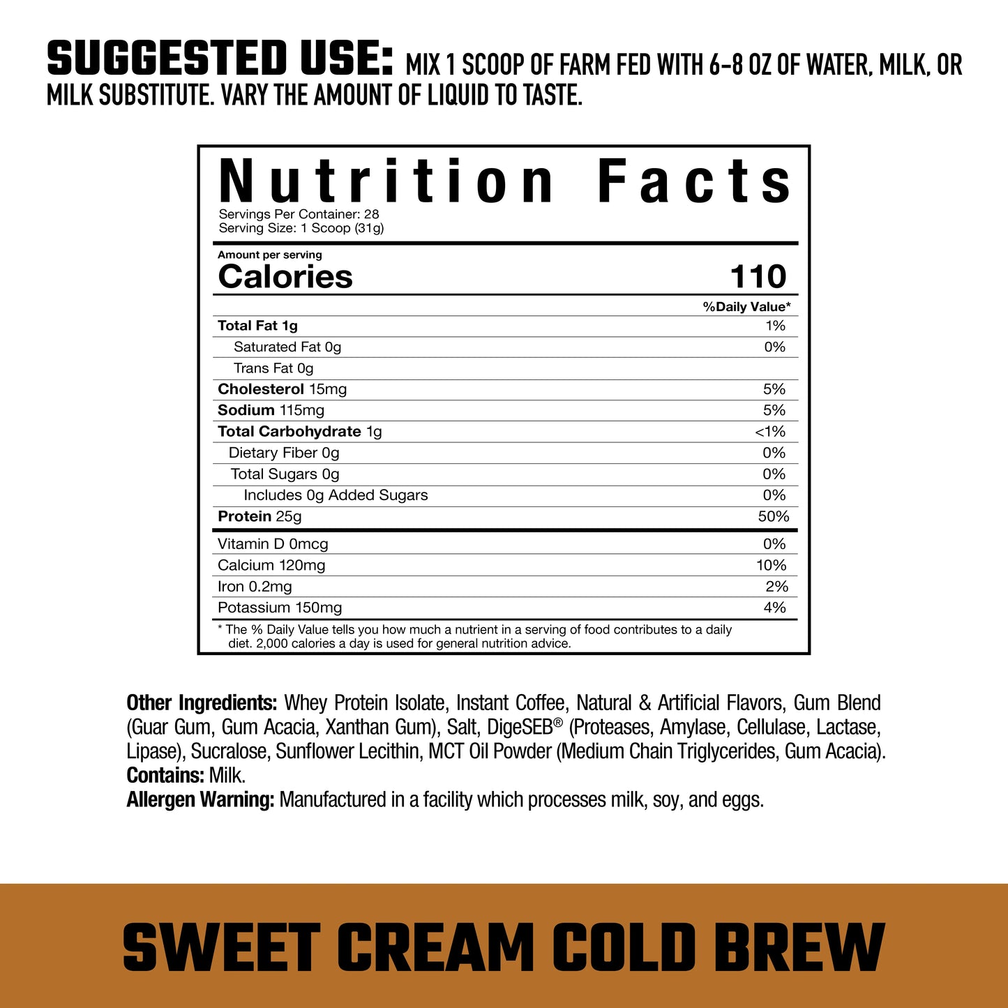 FARM FED SWEET CREAM COLD BREW
