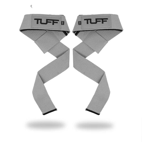 TUFF LIFTING STRAPS PREMIUM PADDED - GRAY