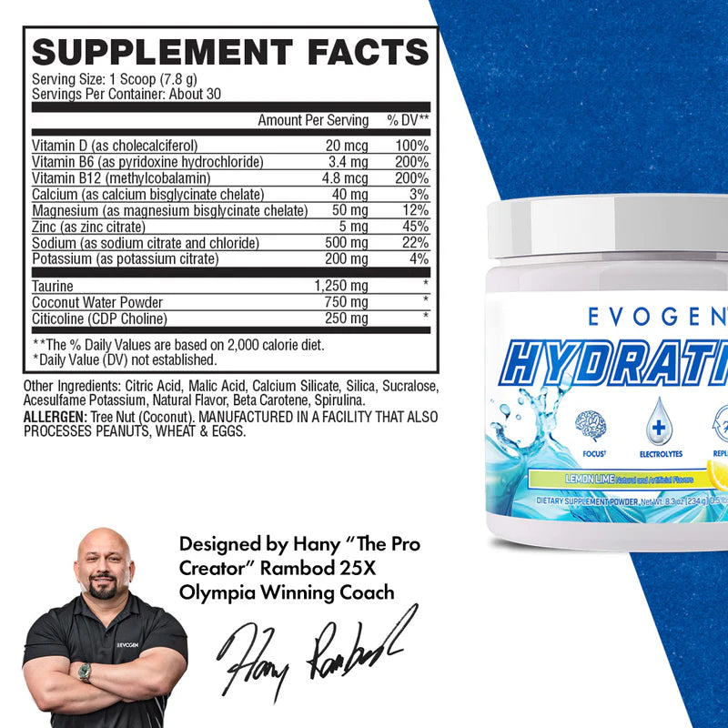 EVOGEN HYDRATION LEMON LIME