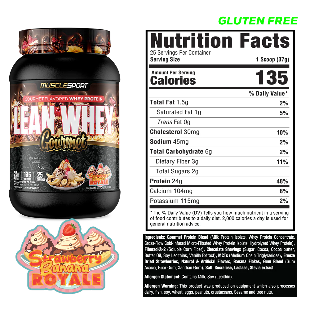 LEAN WHEY GOURMET STRAWBERRY BANANA ROYALE