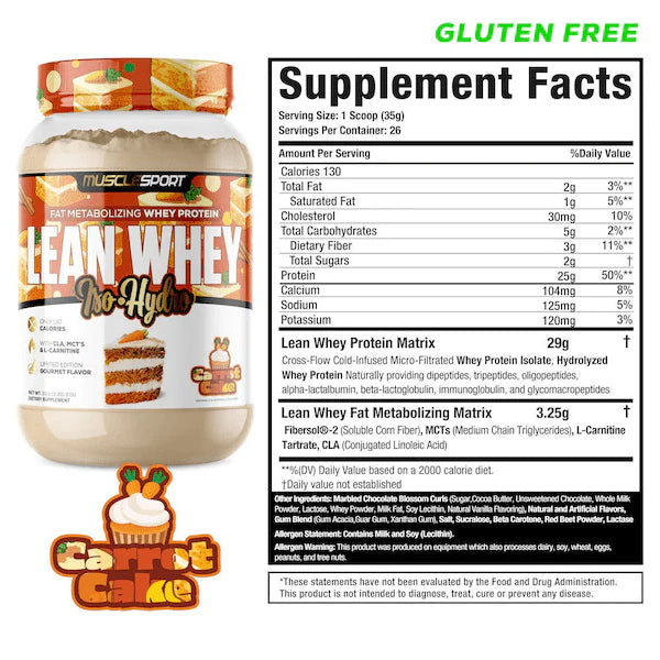 LEAN WHEY ISO HYDRO LIMITED EDITION CARROT CAKE