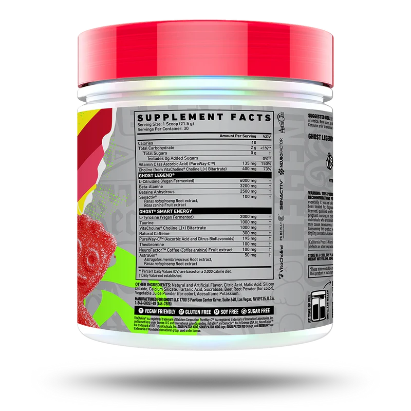 GHOST LEGEND SOUR PATCH KIDS REDBERRY