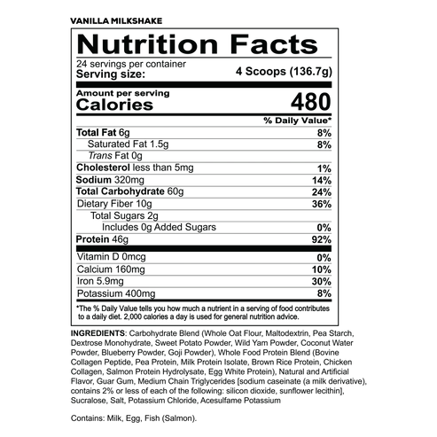 MRE VANILLA MILKSHAKE