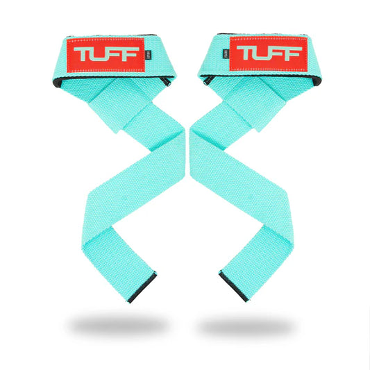 TUFF LIFTING STRAPS PREMIUM PADDED - TEAL & PINK