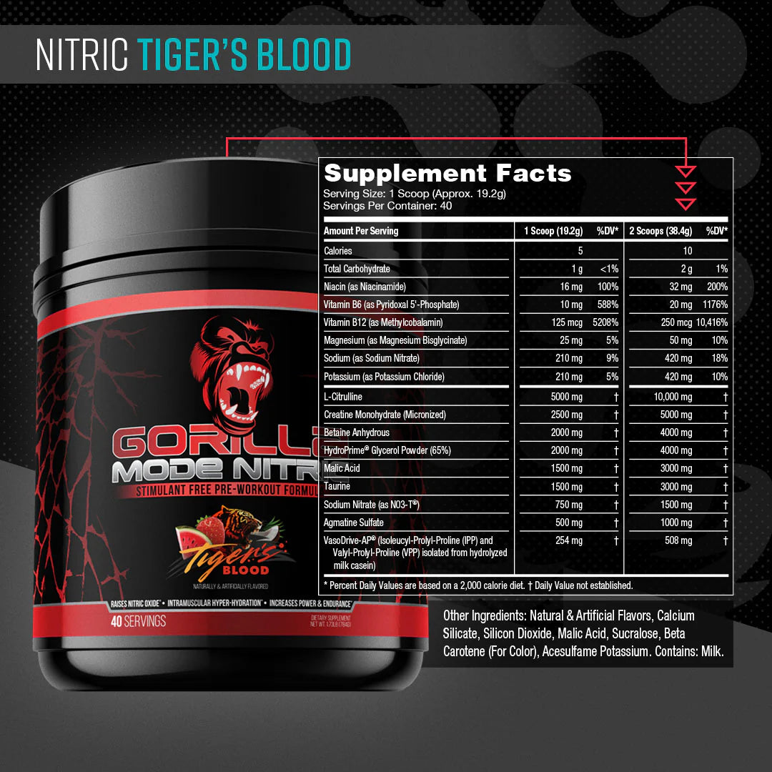 GORILLA MODE NITRIC TIGERS BLOOD