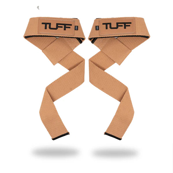 TUFF LIFTING STRAPS PREMIUM PADDED - SANDSTONE