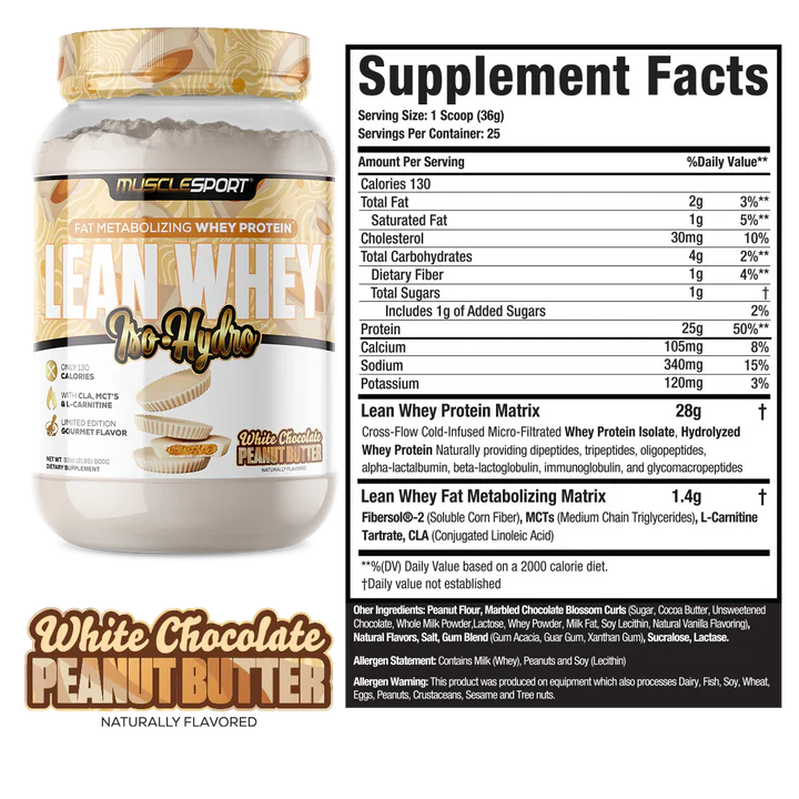 LEAN WHEY ISO HYDRO WHITE CHOCOLATE PEANUT BUTTER