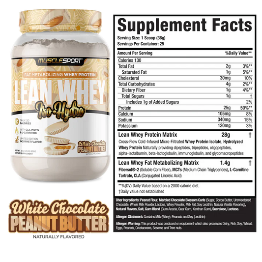 LEAN WHEY ISO HYDRO WHITE CHOCOLATE PEANUT BUTTER